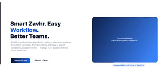 Smart ZavHR website preview